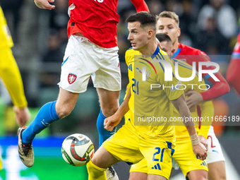 Pavel Sulc, Dmytro Kryskiv are playing during the  UEFA Nations League 2024 League B Group B1 match between Ukraine and Czechia , at the Tar...