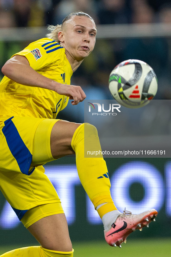 Maksym Talovierov is playing during the  UEFA Nations League 2024 League B Group B1 match between Ukraine and Czechia , at the Tarczynski Ar...