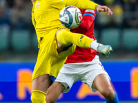 Artem Dovbyk, Ladislav Krejci are playing during the  UEFA Nations League 2024 League B Group B1 match between Ukraine and Czechia , at the...