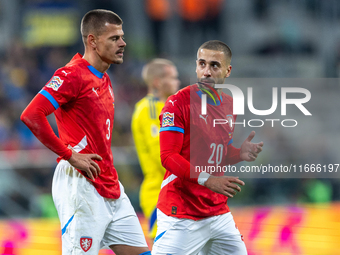 Jan Kliment, Ondrej Lingr are playing during the  UEFA Nations League 2024 League B Group B1 match between Ukraine and Czechia , at the Tarc...