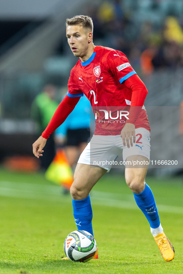 Ondrej Zmrzly is  playing during the  UEFA Nations League 2024 League B Group B1 match between Ukraine and Czechia , at the Tarczynski Arena...