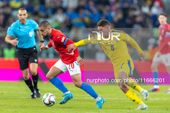 Ondrej Lingr, Georgiy Sudakov is  playing during the  UEFA Nations League 2024 League B Group B1 match between Ukraine and Czechia , at the...