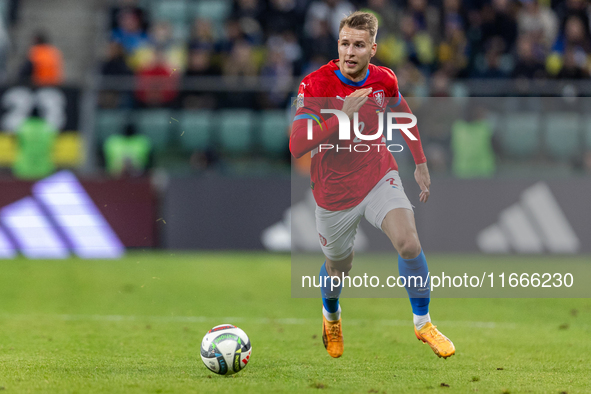 Ondrej Zmrzly is playing during the  UEFA Nations League 2024 League B Group B1 match between Ukraine and Czechia , at the Tarczynski Arena...