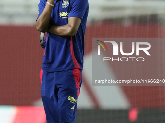 Lamine Yamal right winger of Spain and FC Barcelona prior  the UEFA Nations League 2024/25 League A Group A4 match between Spain and Denmark...