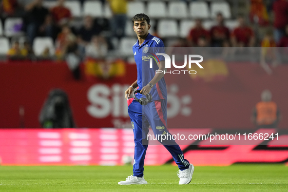 Lamine Yamal right winger of Spain and FC Barcelona prior  the UEFA Nations League 2024/25 League A Group A4 match between Spain and Denmark...