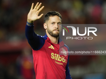 Alex Remiro goalkeeper of Spain and Real Sociedad during the warm-up before the UEFA Nations League 2024/25 League A Group A4 match between...