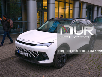 A Chinese EV, a BAIC Beijing X55 SUV is seen in Warsaw, Poland on 14 October, 2024. Recently the EU voted on imposing tariffs on Chinese mad...