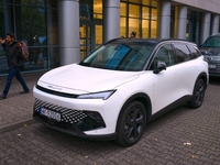 A Chinese EV, a BAIC Beijing X55 SUV is seen in Warsaw, Poland on 14 October, 2024. Recently the EU voted on imposing tariffs on Chinese mad...