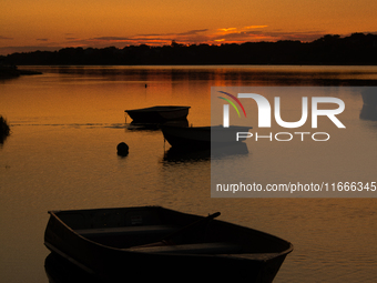 All of the fishermen here use small boats to tend to and harvest their shellfish farms (