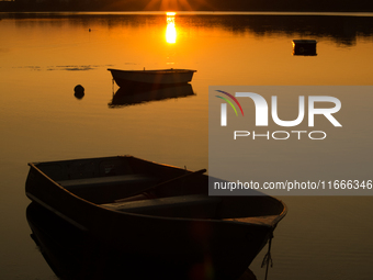 All of the fishermen here use small boats to tend to and harvest their shellfish farms (