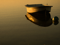 All of the fishermen here use small boats to tend to and harvest their shellfish farms (