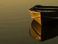 All of the fishermen here use small boats to tend to and harvest their shellfish farms (