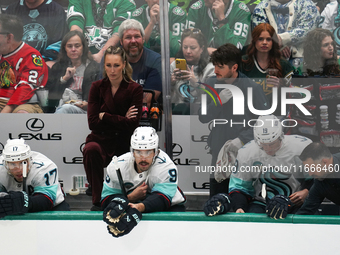 Seattle assistant coach Jessica Campbell is present during the NHL match between the Dallas Stars and the Seattle Kraken at American Airline...