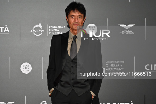 Giulio Base attends the red carpet for the film Megalopolis at Cinecitta Studios in Rome, Italy, on October 14, 2024. 