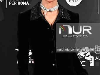 Sveva Alviti attends the red carpet for the film Megalopolis at Cinecitta Studios in Rome, Italy, on October 14, 2024. (