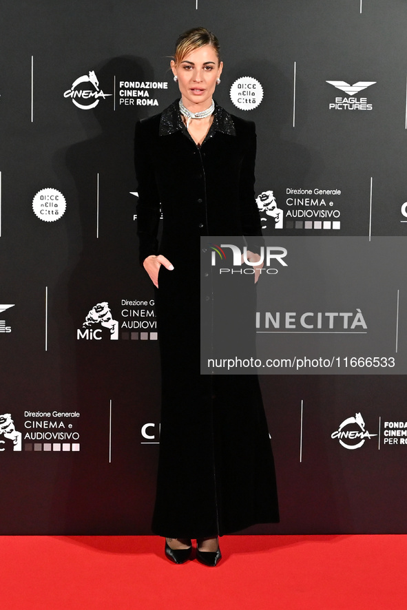 Sveva Alviti attends the red carpet for the film Megalopolis at Cinecitta Studios in Rome, Italy, on October 14, 2024. 