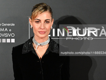 Sveva Alviti attends the red carpet for the film Megalopolis at Cinecitta Studios in Rome, Italy, on October 14, 2024. (