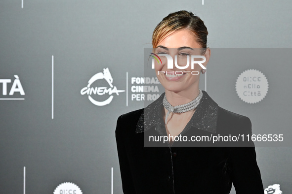 Sveva Alviti attends the red carpet for the film Megalopolis at Cinecitta Studios in Rome, Italy, on October 14, 2024. 