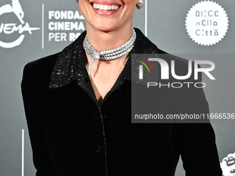 Sveva Alviti attends the red carpet for the film Megalopolis at Cinecitta Studios in Rome, Italy, on October 14, 2024. (