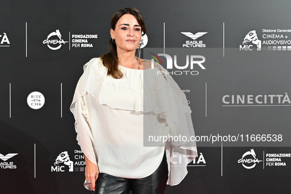 Mia Benedetta attends the red carpet for the film Megalopolis at Cinecitta Studios in Rome, Italy, on October 14, 2024. 