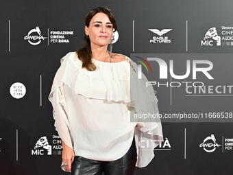 Mia Benedetta attends the red carpet for the film Megalopolis at Cinecitta Studios in Rome, Italy, on October 14, 2024. (