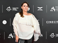 Mia Benedetta attends the red carpet for the film Megalopolis at Cinecitta Studios in Rome, Italy, on October 14, 2024. (