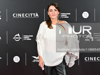 Mia Benedetta attends the red carpet for the film Megalopolis at Cinecitta Studios in Rome, Italy, on October 14, 2024. (