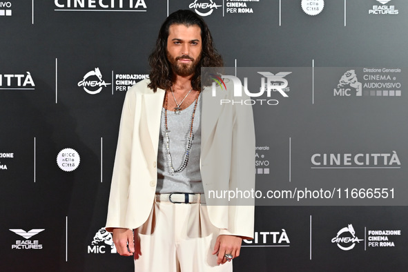 Can Yaman attends the red carpet for the film Megalopolis at Cinecitta Studios in Rome, Italy, on October 14, 2024. 