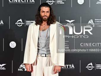 Can Yaman attends the red carpet for the film Megalopolis at Cinecitta Studios in Rome, Italy, on October 14, 2024. (