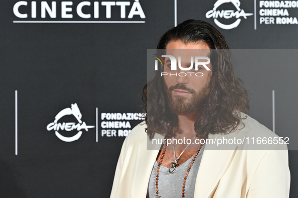 Can Yaman attends the red carpet for the film Megalopolis at Cinecitta Studios in Rome, Italy, on October 14, 2024. 