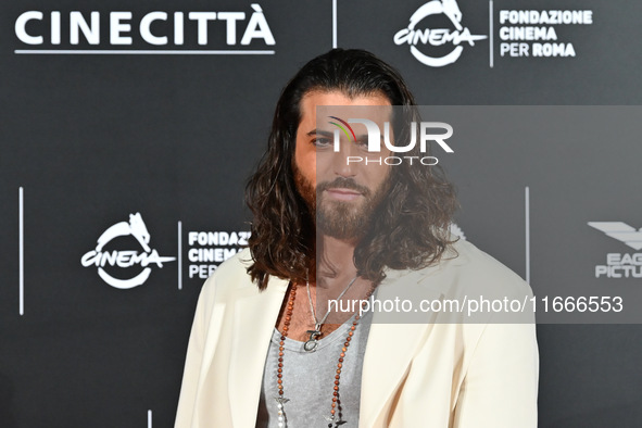 Can Yaman attends the red carpet for the film Megalopolis at Cinecitta Studios in Rome, Italy, on October 14, 2024. 