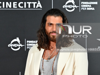 Can Yaman attends the red carpet for the film Megalopolis at Cinecitta Studios in Rome, Italy, on October 14, 2024. (