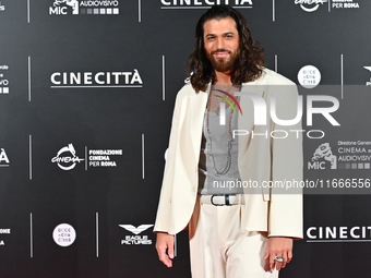 Can Yaman attends the red carpet for the film Megalopolis at Cinecitta Studios in Rome, Italy, on October 14, 2024. (