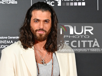 Can Yaman attends the red carpet for the film Megalopolis at Cinecitta Studios in Rome, Italy, on October 14, 2024. (