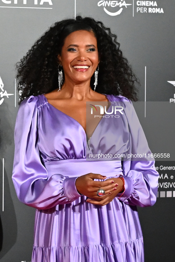 Denny Mendez attends the red carpet for the film Megalopolis at Cinecitta Studios in Rome, Italy, on October 14, 2024. 