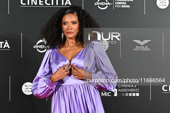 Denny Mendez attends the red carpet for the film Megalopolis at Cinecitta Studios in Rome, Italy, on October 14, 2024. 