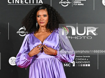 Denny Mendez attends the red carpet for the film Megalopolis at Cinecitta Studios in Rome, Italy, on October 14, 2024. (