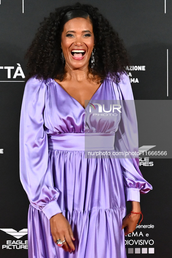 Denny Mendez attends the red carpet for the film Megalopolis at Cinecitta Studios in Rome, Italy, on October 14, 2024. 