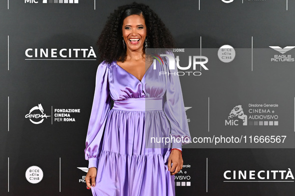 Denny Mendez attends the red carpet for the film Megalopolis at Cinecitta Studios in Rome, Italy, on October 14, 2024. 