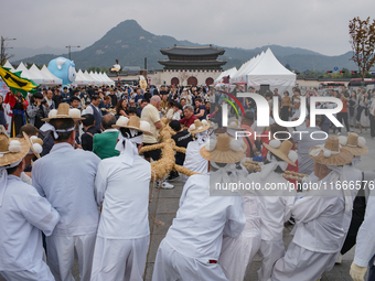 A reenactment of the Dangjin Gijisi Tug-of-War, which is also inscribed on the UNESCO Representative List of the Intangible Cultural Heritag...