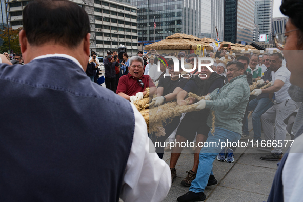 A reenactment of the Dangjin Gijisi Tug-of-War, which is also inscribed on the UNESCO Representative List of the Intangible Cultural Heritag...