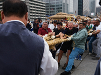 A reenactment of the Dangjin Gijisi Tug-of-War, which is also inscribed on the UNESCO Representative List of the Intangible Cultural Heritag...