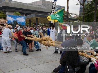 A reenactment of the Dangjin Gijisi Tug-of-War, which is also inscribed on the UNESCO Representative List of the Intangible Cultural Heritag...