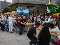 A reenactment of the Dangjin Gijisi Tug-of-War, which is also inscribed on the UNESCO Representative List of the Intangible Cultural Heritag...