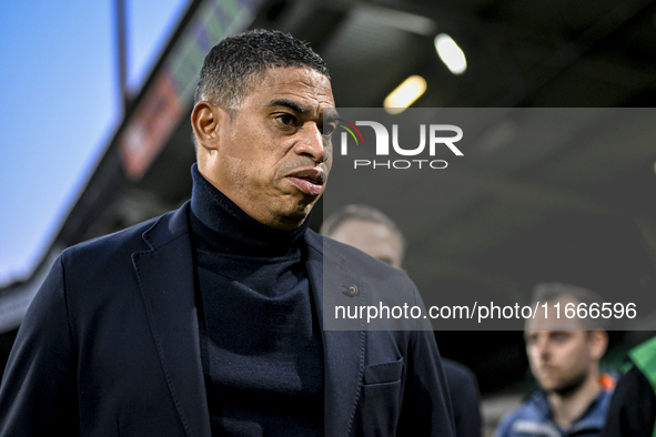 Netherlands trainer coach Michael Reiziger is present during the match between Netherlands U21 and Sweden U21 at the Goffertstadion for the...