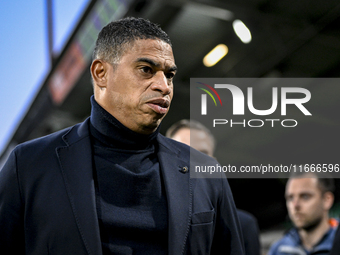 Netherlands trainer coach Michael Reiziger is present during the match between Netherlands U21 and Sweden U21 at the Goffertstadion for the...