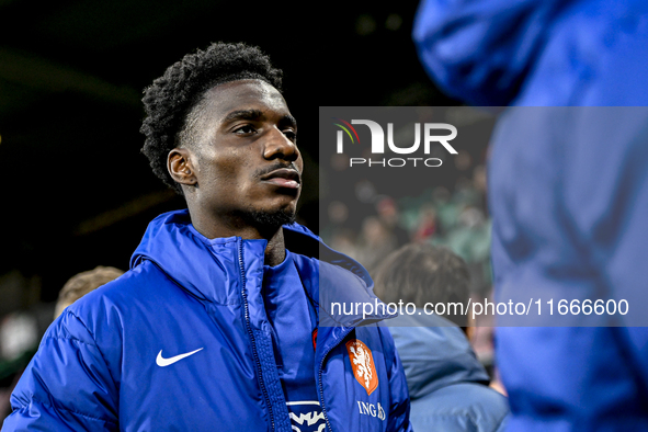 Netherlands player Ezechiel Banzuzi participates in the match between Netherlands U21 and Sweden U21 at the Goffertstadion for the Qualifica...