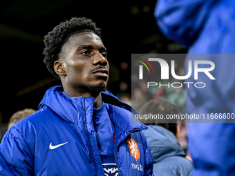 Netherlands player Ezechiel Banzuzi participates in the match between Netherlands U21 and Sweden U21 at the Goffertstadion for the Qualifica...