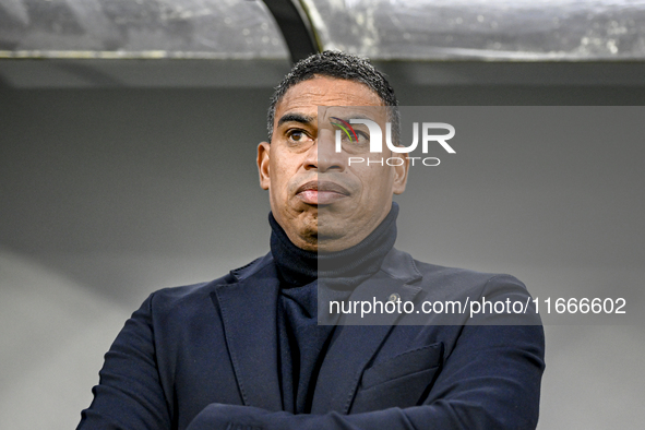 Netherlands trainer coach Michael Reiziger is present during the match between Netherlands U21 and Sweden U21 at the Goffertstadion for the...