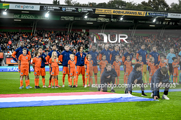 Netherlands players Emmanuel Emegha, Million Manhoef, Kenneth Taylor, Ryan Flamingo, Gjivaj Zechiel, Neraysho Kasanwirjo, Rav van den Berg,...